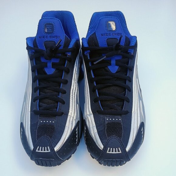 Nike Shox R4 Blue Silver Men’s 10.5 Running Shoes - Picture 1 of 10